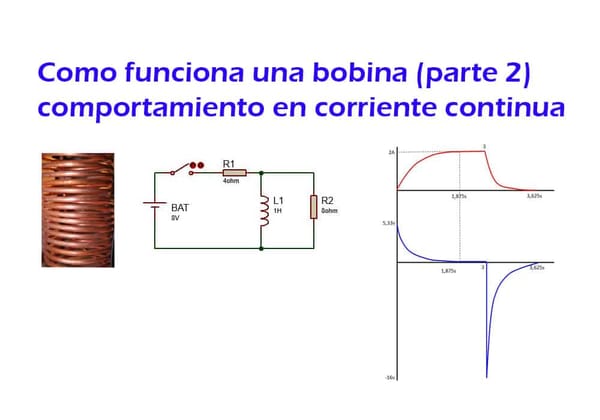 Como funciona una bobina (parte 2) comportamiento en corriente continua