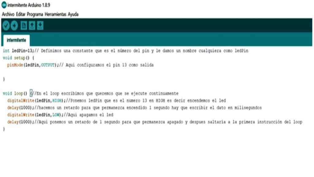 Tu primer programa intermitente blinker en arduino