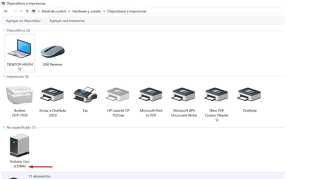 Puerto donde esta conectado arduino com 4