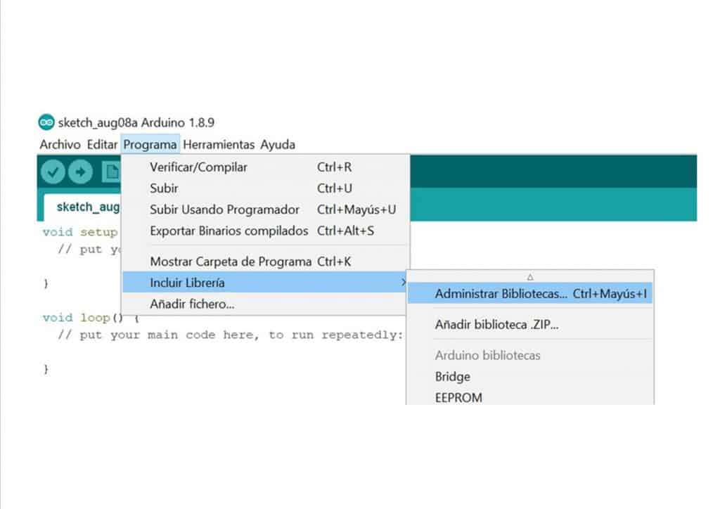 instalación de librerías en Arduino