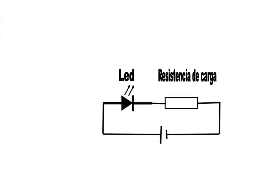 resistencia de carga del diodo led