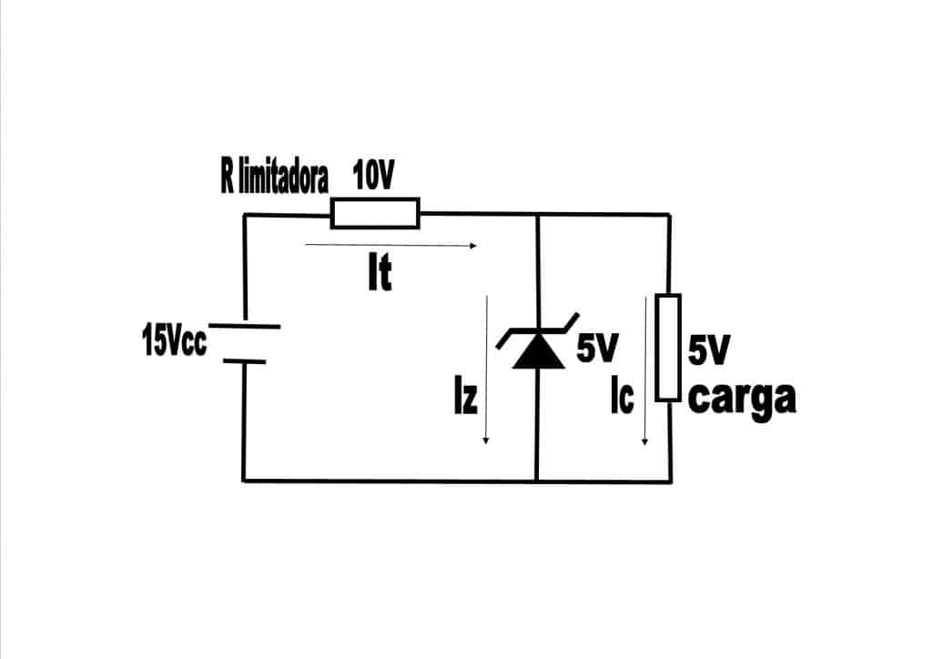 Zener circuito regulador de tensión