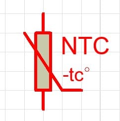 Símbolo resistencia NTC