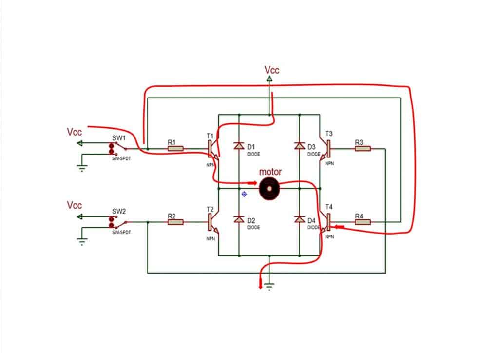 circulacion corrente puente h posicion 1-0