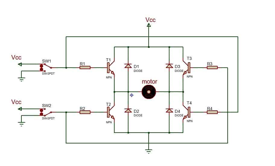 esquema eléctrico puente H