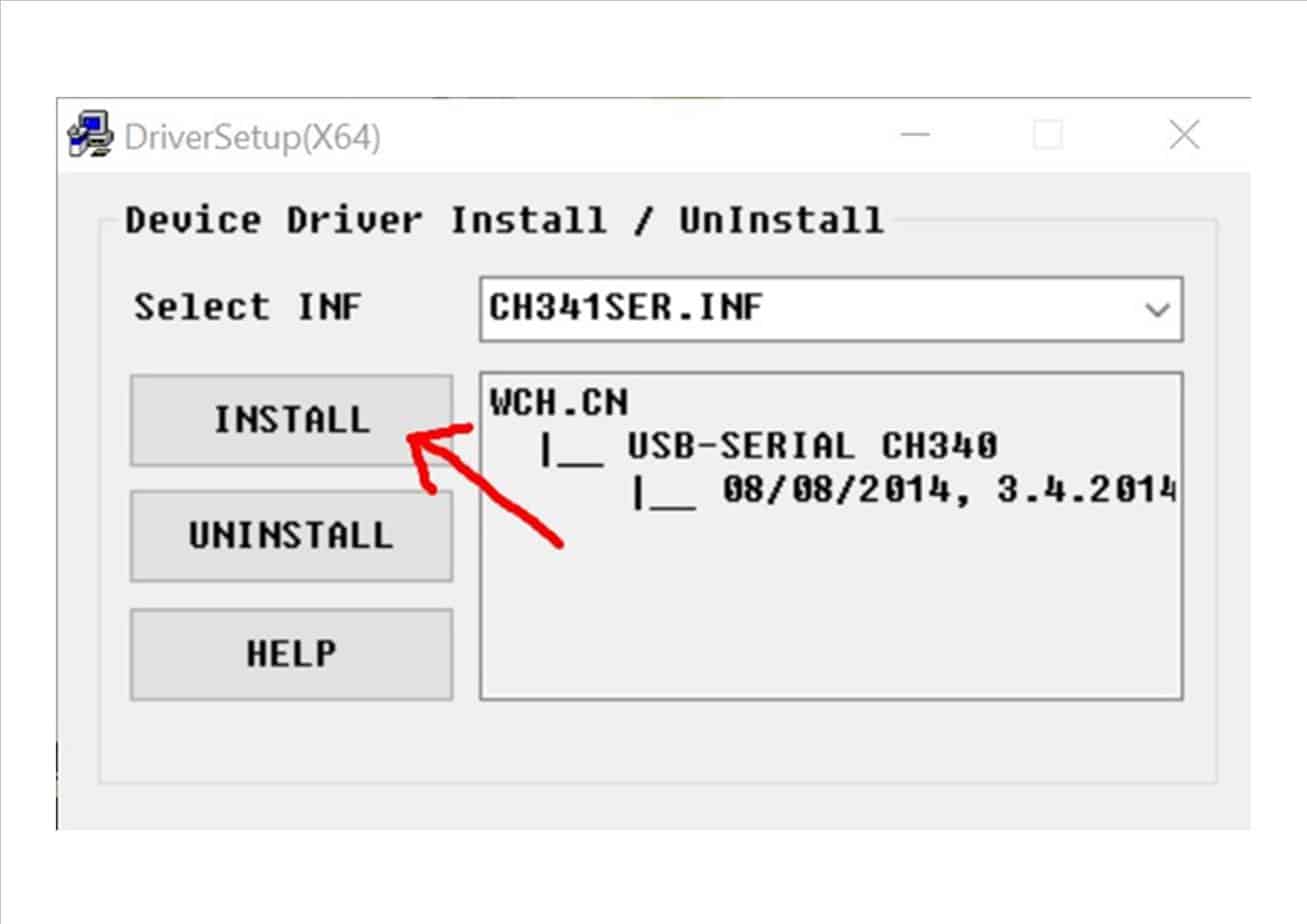 instalación driver ch340