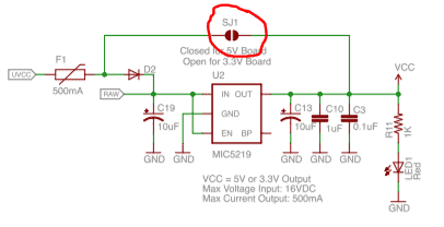 Esquemático alimentación Pro Micro