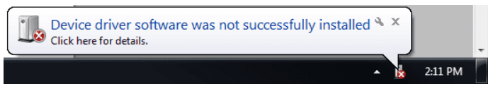Driver no encontrado